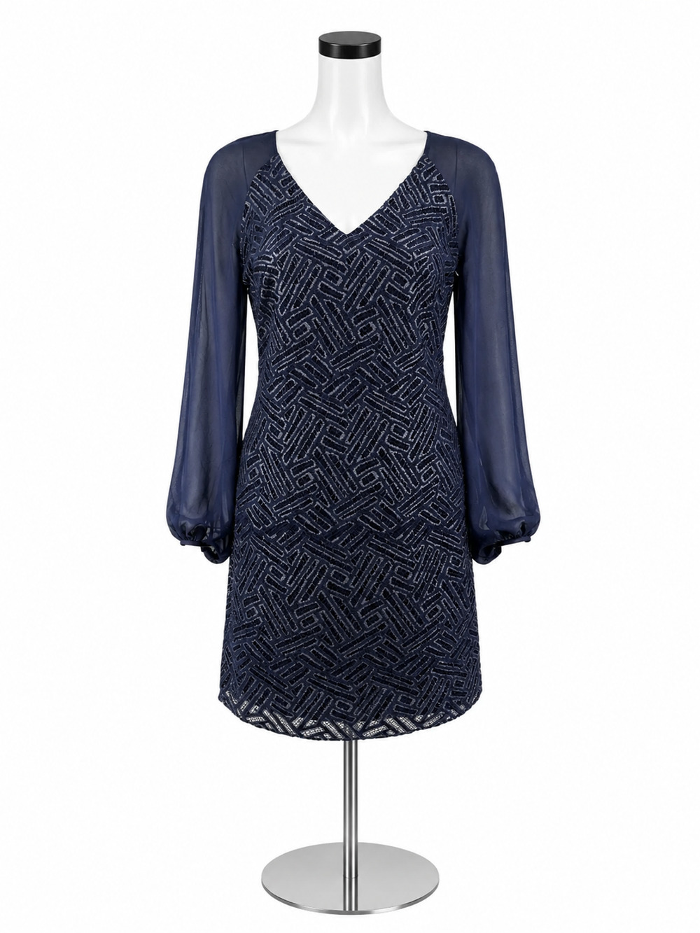 Lilly Pulitzer Mariella Navy Lace Sheer Sleeve Dress Size 0